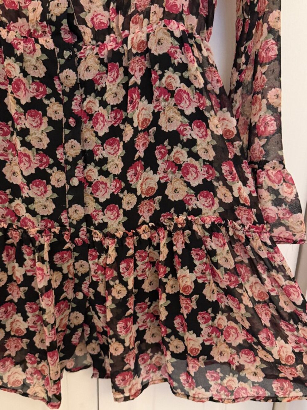 ZARA Floral Ruffle Mini Dress - Picture 4 of 6